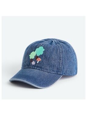 Eva Chen x H&M Kids Denim Baseball Cap with Embroidery | 8-12 YRS